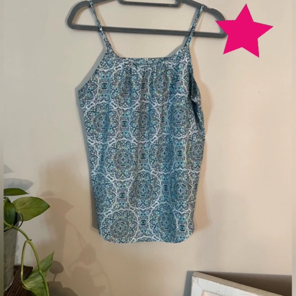Teal, blue & green camisole tank size S
